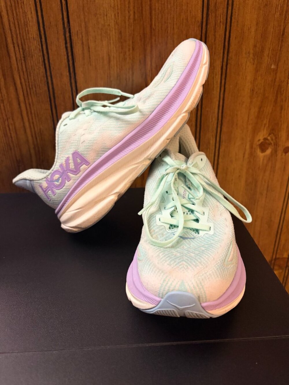Hoka Clifton 9 Women's 8.5B Sunlit Ocean Lilac Mist Running Shoes FY1023J - Picture 2 of 6